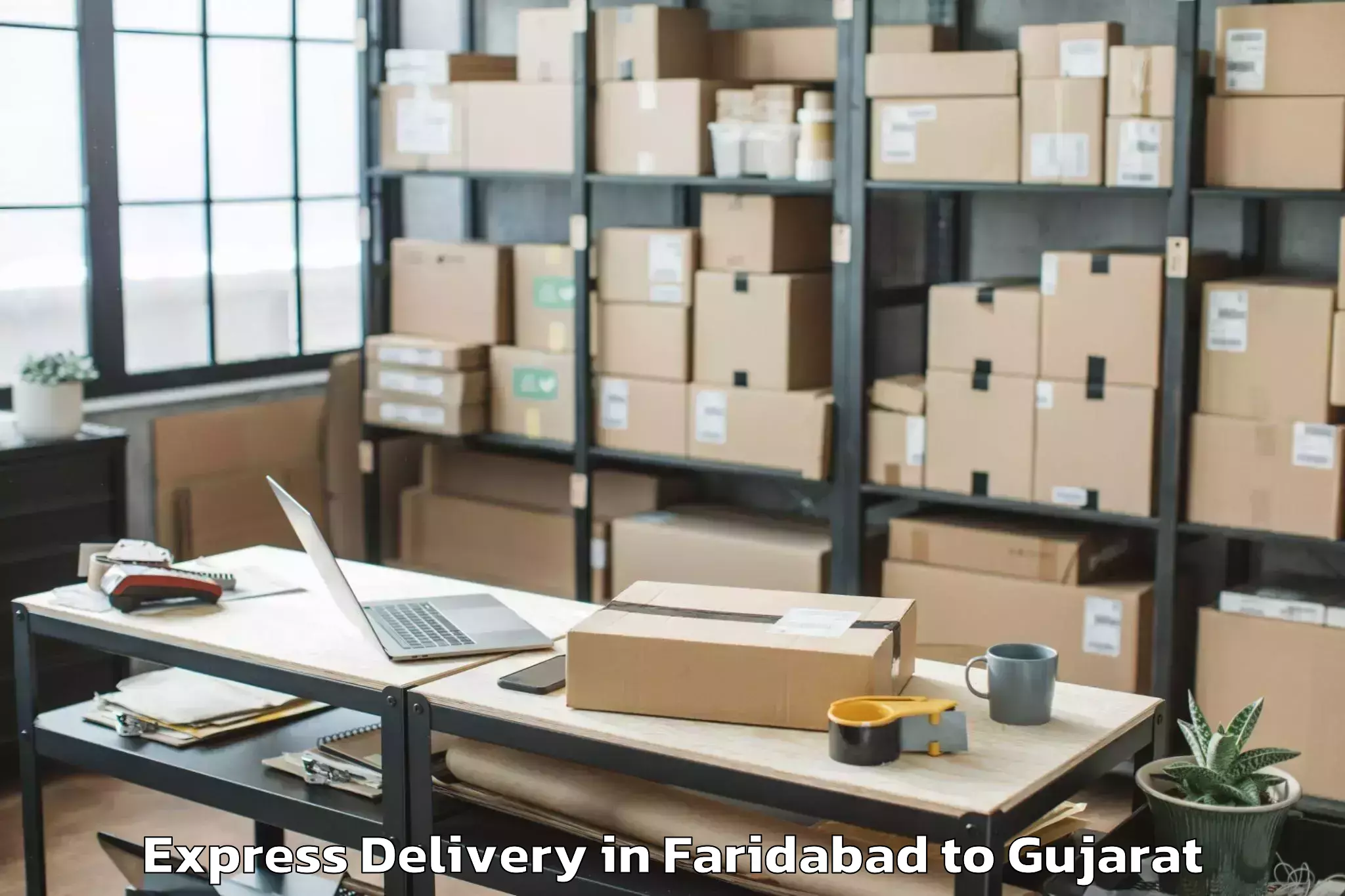 Faridabad to Halvad Express Delivery